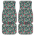 Cute Cactus And Succulent Print Front and Back Car Floor Mats