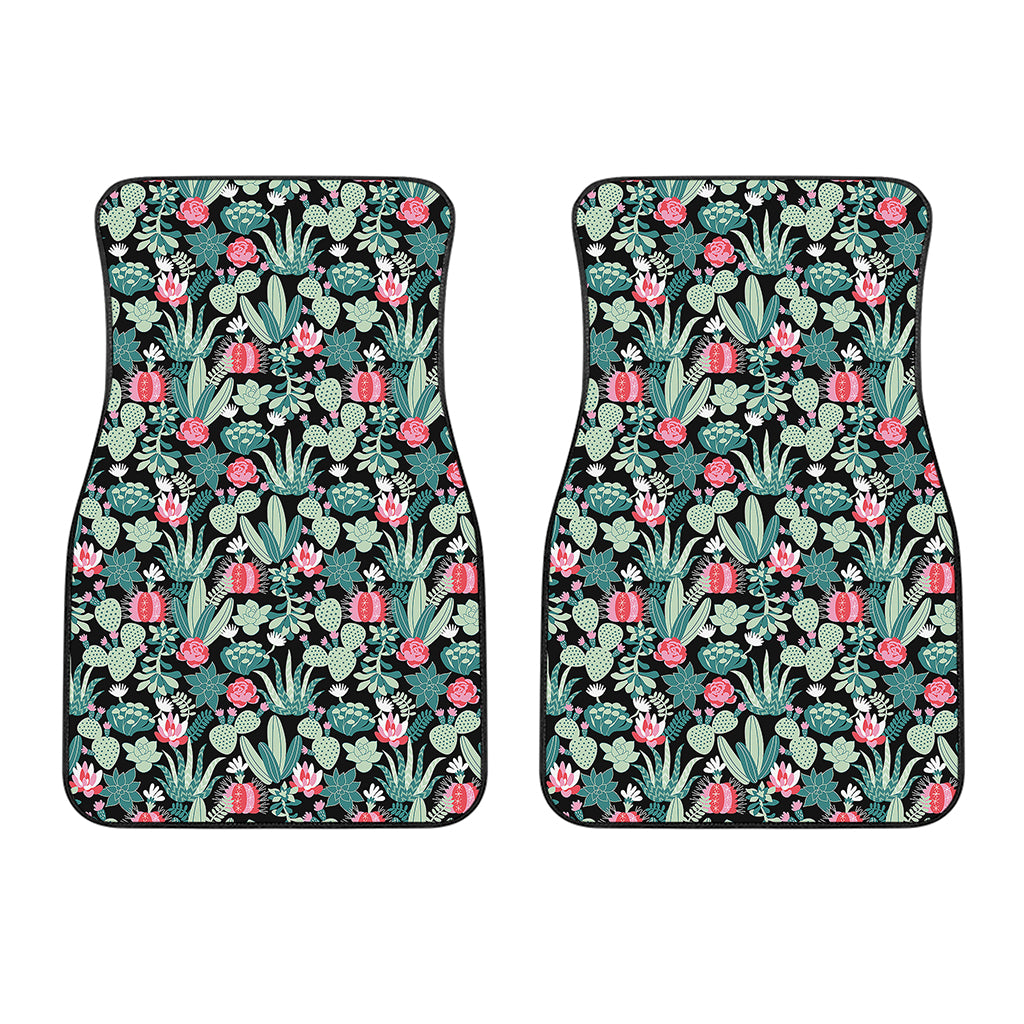 Cute Cactus And Succulent Print Front Car Floor Mats