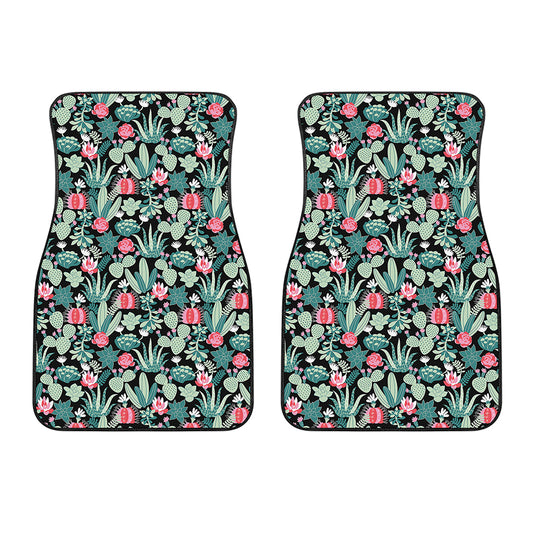 Cute Cactus And Succulent Print Front Car Floor Mats