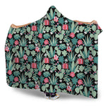 Cute Cactus And Succulent Print Hooded Blanket