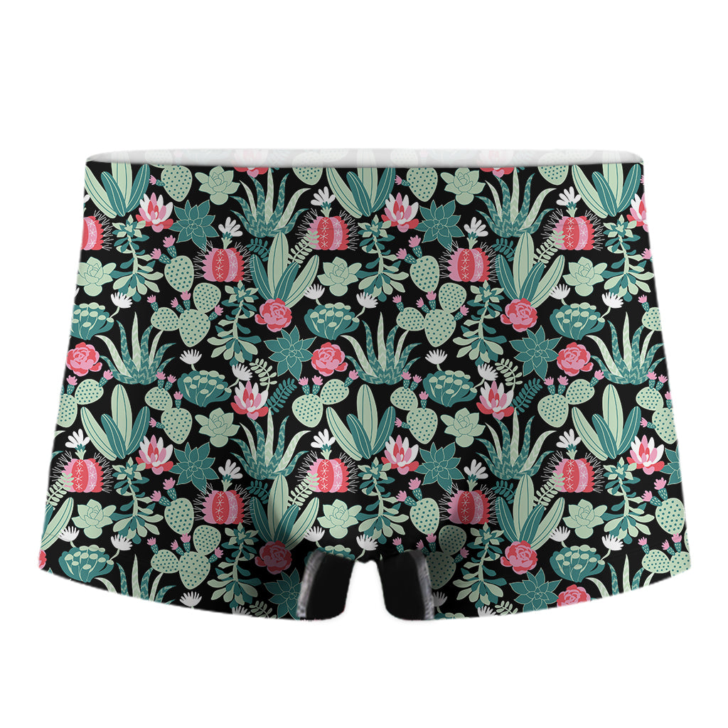 Cute Cactus And Succulent Print Men's Boxer Briefs