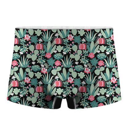 Cute Cactus And Succulent Print Men's Boxer Briefs