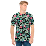 Cute Cactus And Succulent Print Men's T-Shirt