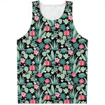 Cute Cactus And Succulent Print Men's Tank Top