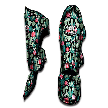 Cute Cactus And Succulent Print Muay Thai Shin Guard