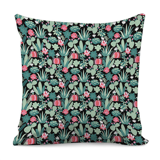 Cute Cactus And Succulent Print Pillow Cover