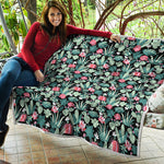 Cute Cactus And Succulent Print Quilt