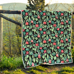 Cute Cactus And Succulent Print Quilt