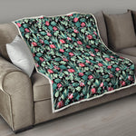 Cute Cactus And Succulent Print Quilt