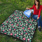Cute Cactus And Succulent Print Quilt