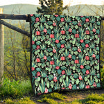 Cute Cactus And Succulent Print Quilt