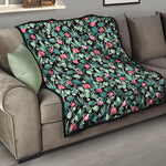 Cute Cactus And Succulent Print Quilt
