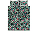 Cute Cactus And Succulent Print Quilt Bed Set
