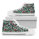 Cute Cactus And Succulent Print White High Top Shoes