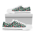 Cute Cactus And Succulent Print White Low Top Sneakers