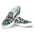 Cute Cactus And Succulent Print White Slip On Sneakers