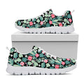 Cute Cactus And Succulent Print White Running Shoes