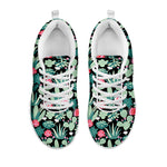 Cute Cactus And Succulent Print White Sneakers