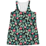 Cute Cactus And Succulent Print Women's Racerback Tank Top