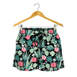 Cute Cactus And Succulent Print Women's Shorts