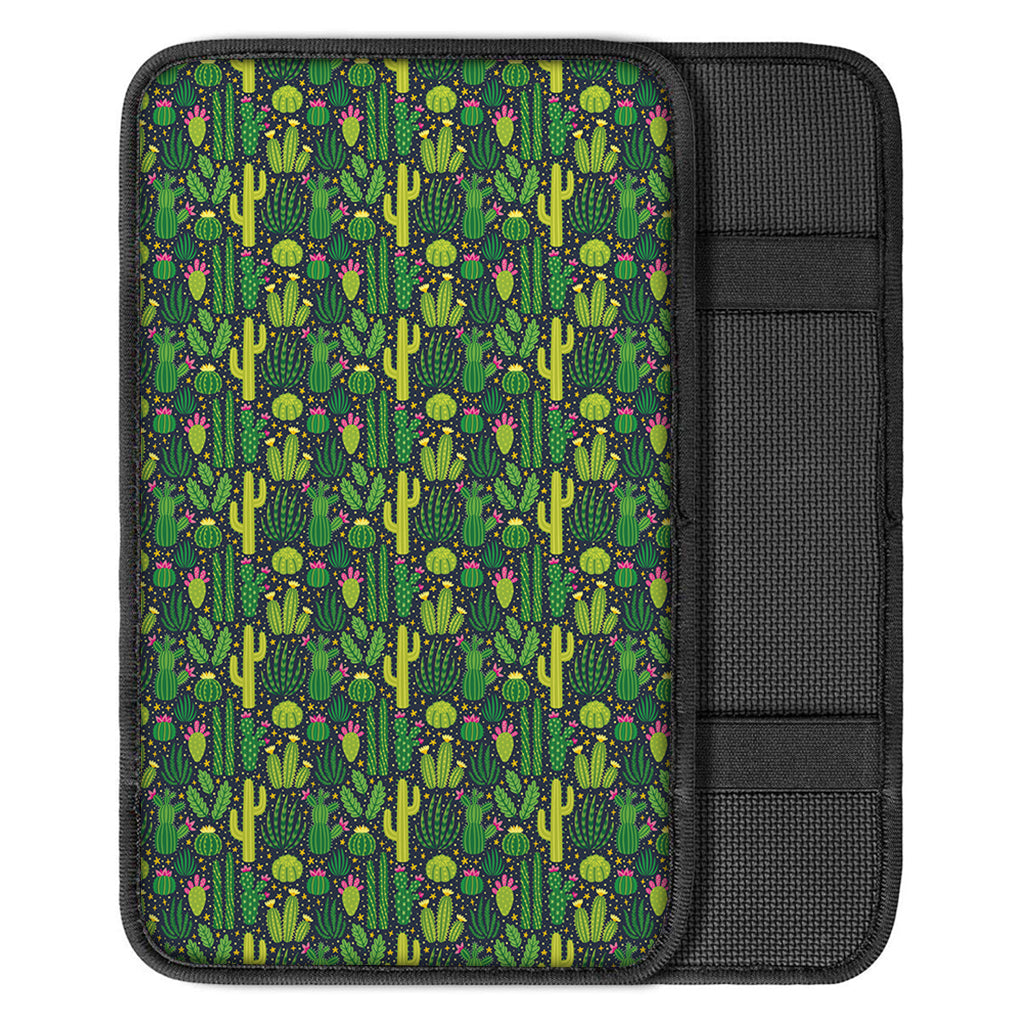 Cute Cactus Plant Pattern Print Car Center Console Cover