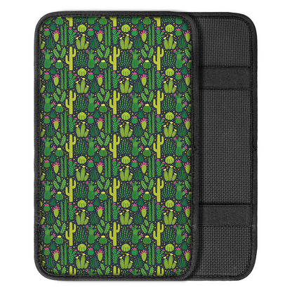 Cute Cactus Plant Pattern Print Car Center Console Cover
