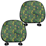 Cute Cactus Plant Pattern Print Car Headrest Covers