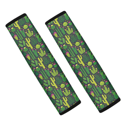 Cute Cactus Plant Pattern Print Car Seat Belt Covers