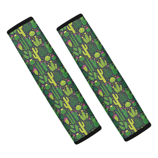 Cute Cactus Plant Pattern Print Car Seat Belt Covers