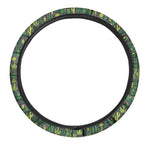 Cute Cactus Plant Pattern Print Car Steering Wheel Cover