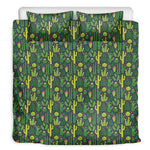 Cute Cactus Plant Pattern Print Duvet Cover Bedding Set