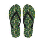 Cute Cactus Plant Pattern Print Flip Flops