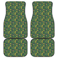 Cute Cactus Plant Pattern Print Front and Back Car Floor Mats