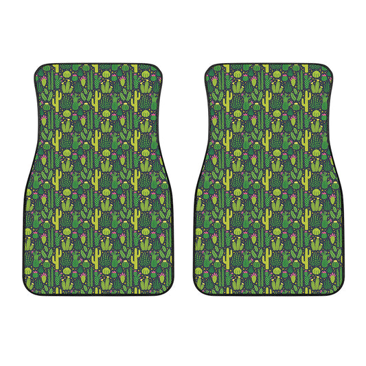 Cute Cactus Plant Pattern Print Front Car Floor Mats