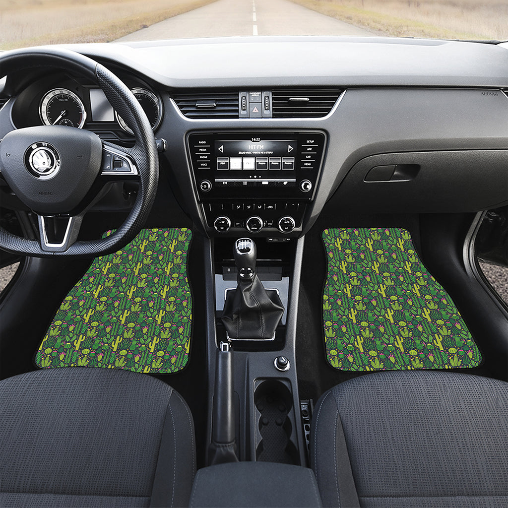 Cute Cactus Plant Pattern Print Front Car Floor Mats