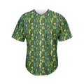 Cute Cactus Plant Pattern Print Men's Baseball Jersey
