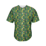 Cute Cactus Plant Pattern Print Men's Baseball Jersey