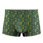 Cute Cactus Plant Pattern Print Men's Boxer Briefs