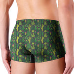 Cute Cactus Plant Pattern Print Men's Boxer Briefs