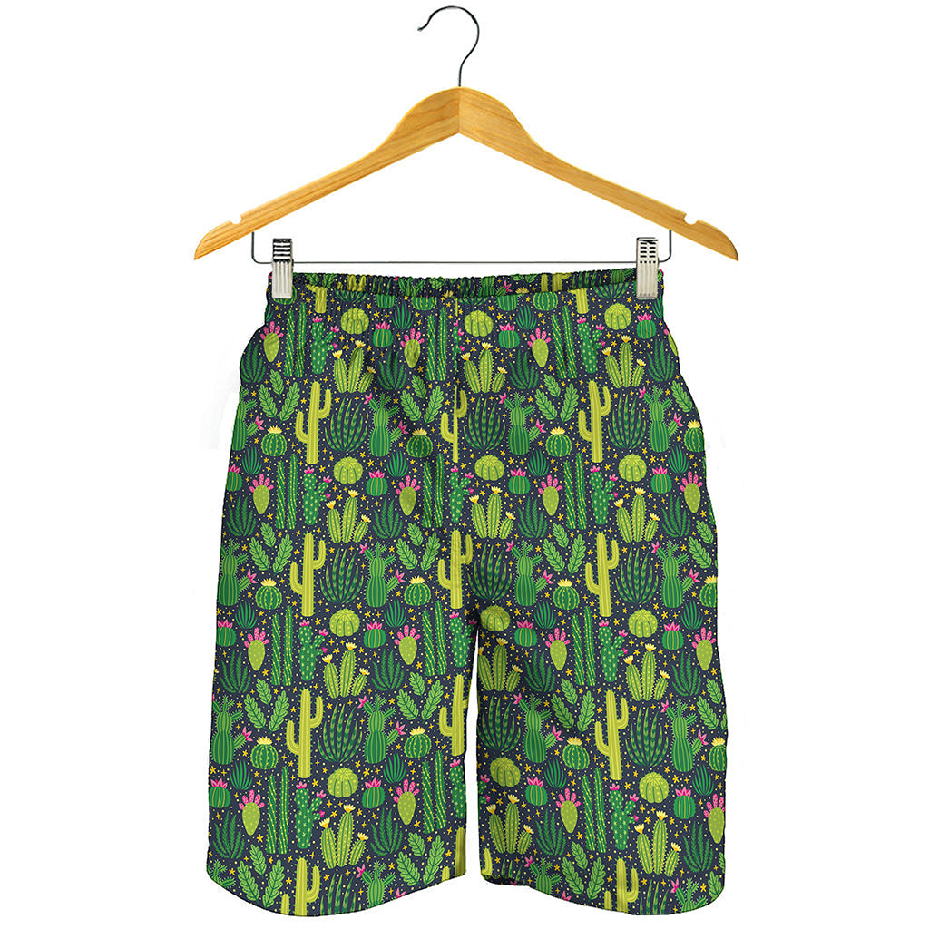 Cute Cactus Plant Pattern Print Men's Shorts