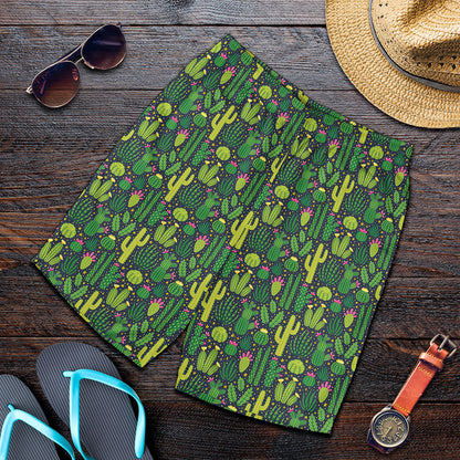 Cute Cactus Plant Pattern Print Men's Shorts