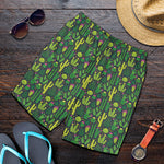 Cute Cactus Plant Pattern Print Men's Shorts