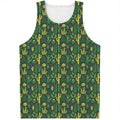 Cute Cactus Plant Pattern Print Men's Tank Top