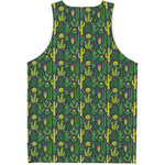 Cute Cactus Plant Pattern Print Men's Tank Top
