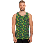 Cute Cactus Plant Pattern Print Men's Tank Top