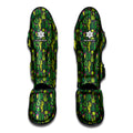 Cute Cactus Plant Pattern Print Muay Thai Shin Guards