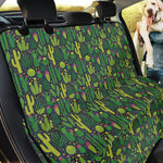 Cute Cactus Plant Pattern Print Pet Car Back Seat Cover