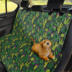 Cute Cactus Plant Pattern Print Pet Car Back Seat Cover