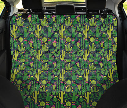 Cute Cactus Plant Pattern Print Pet Car Back Seat Cover