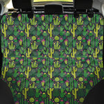 Cute Cactus Plant Pattern Print Pet Car Back Seat Cover